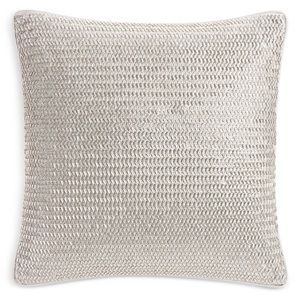 MOVING SALE! Hudson Park Collection Silver Decorative Pillow, 16"x 16, MSRP $175
